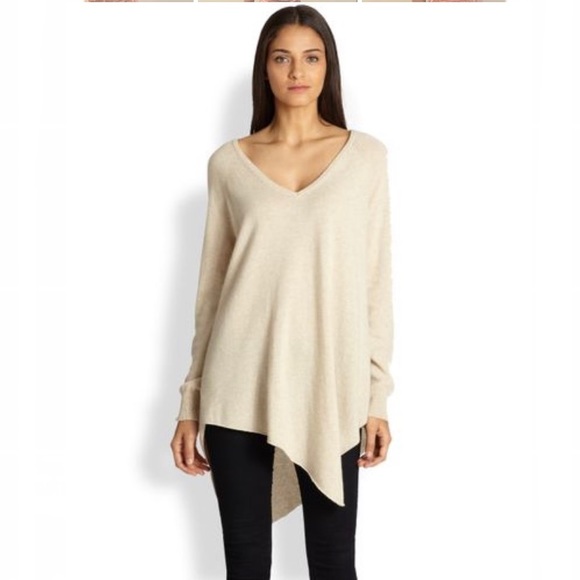 Joie Sweaters - Joie Shatoria Dipped-Hem Wool & Cashmere Sweater